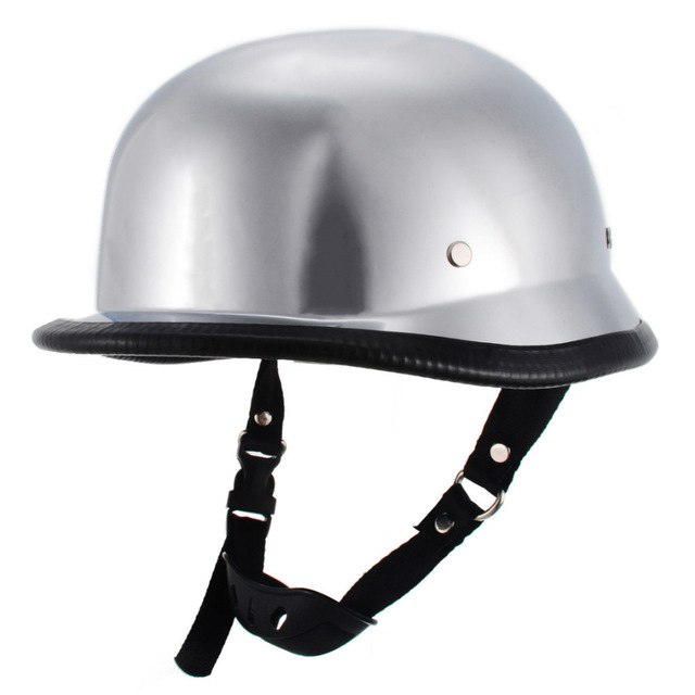 Moto helma retro německá chrom