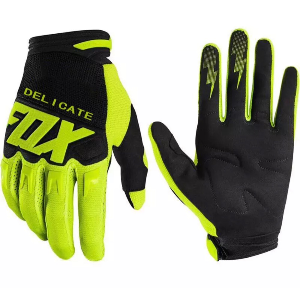 Moto rukavice Fox zelené