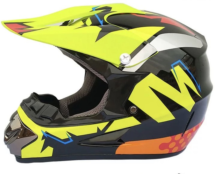 XTR motocross helma žlutá