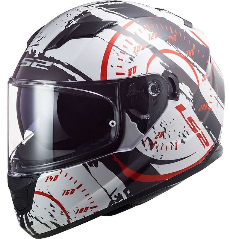 Moto helma integrální LS2 FF320 Stream Evo Tacho White/Red/Black