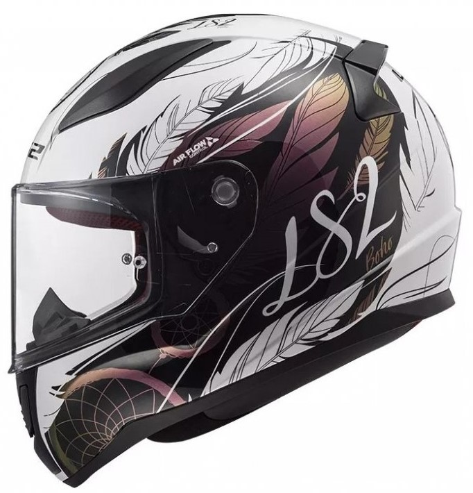 Moto helma integrální LS2 FF353 Rapid Boho brown-white
