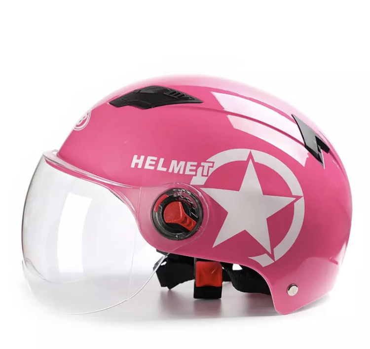 Retro helma STAR - pink