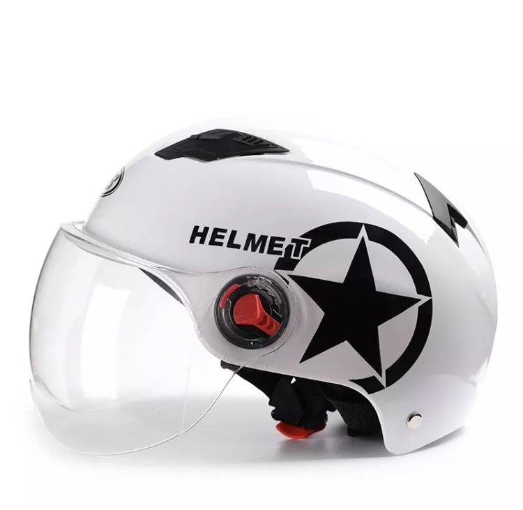Retro helma STAR - white