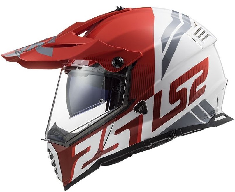 Moto helma krosová LS2 MX436 Pionner Evo Evolved red/white