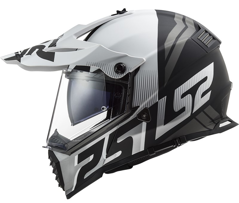 Moto helma krosová LS2 MX436 Pionner Evo Evolved black/white