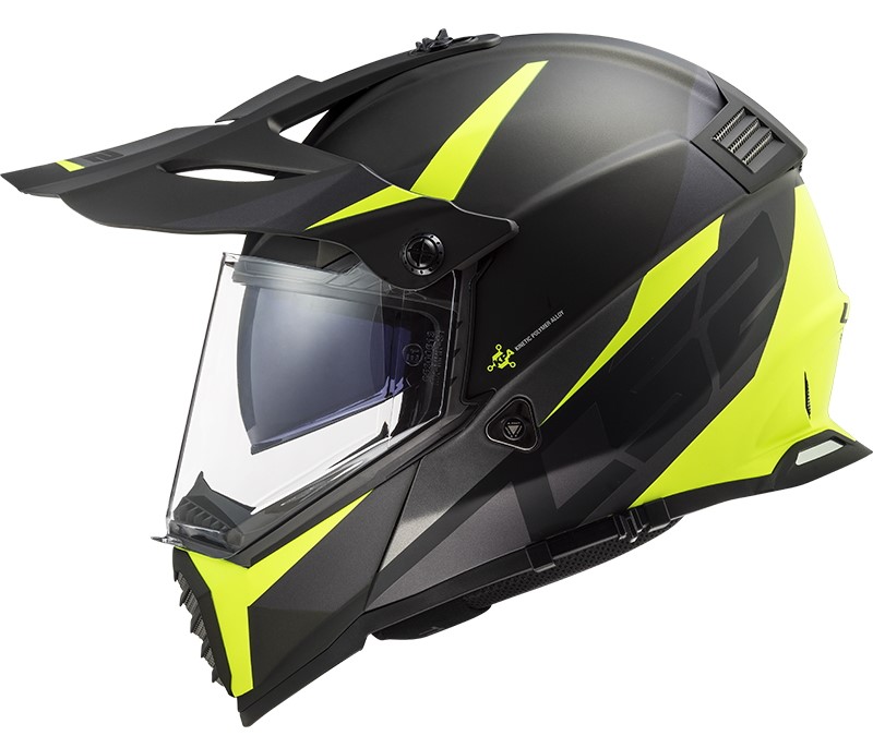 Moto helma krosová LS2 MX436 Pionner Evo Router black/yellow