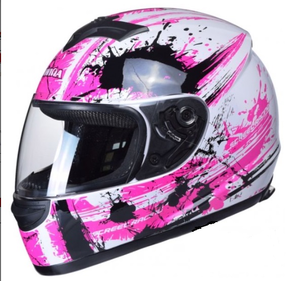 Integrální moto helma pink