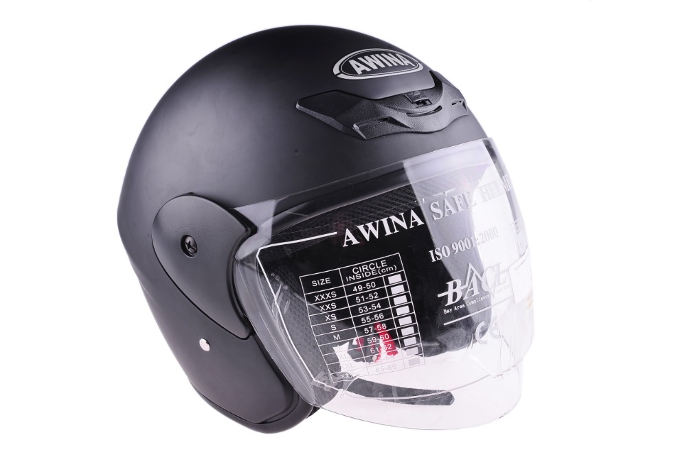 Otevřená moto helma Awina černá