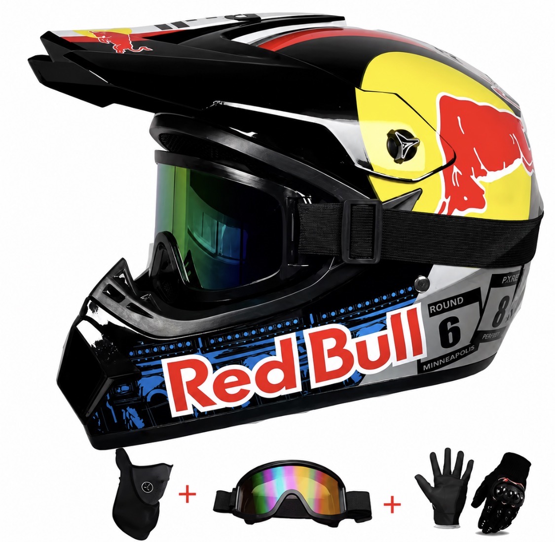 Krosová moto přilba RedBull SET