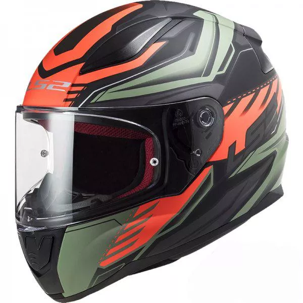 Integrální moto přilba  LS2 FF353 Rapid Gale matt black red green