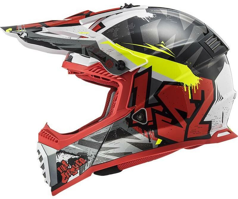 Krosová moto přilba LS2 MX437 Fast Evo Crusher black/red