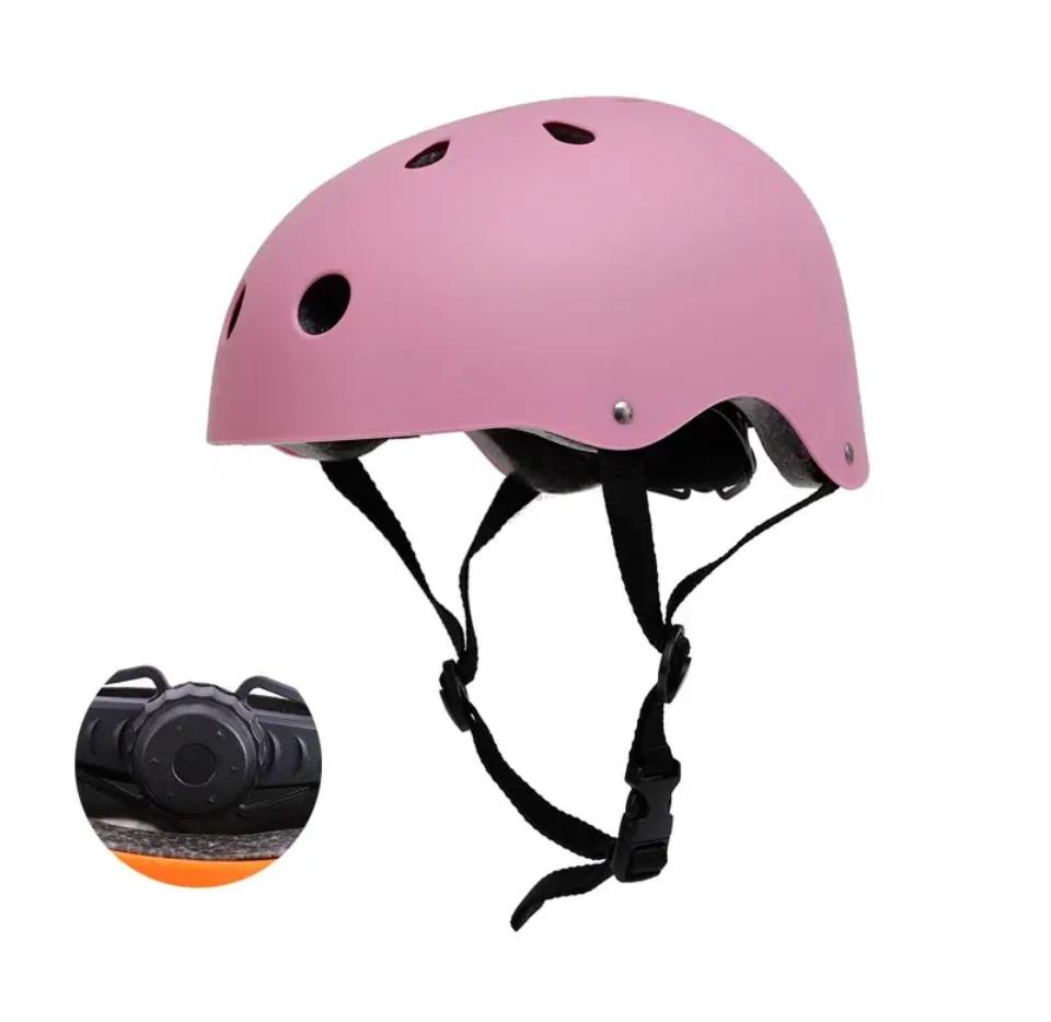 Růžová přilba na kolo a koloběžku BMX