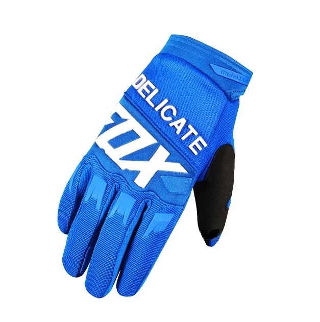Moto rukavice DELIKATE Fox modré
