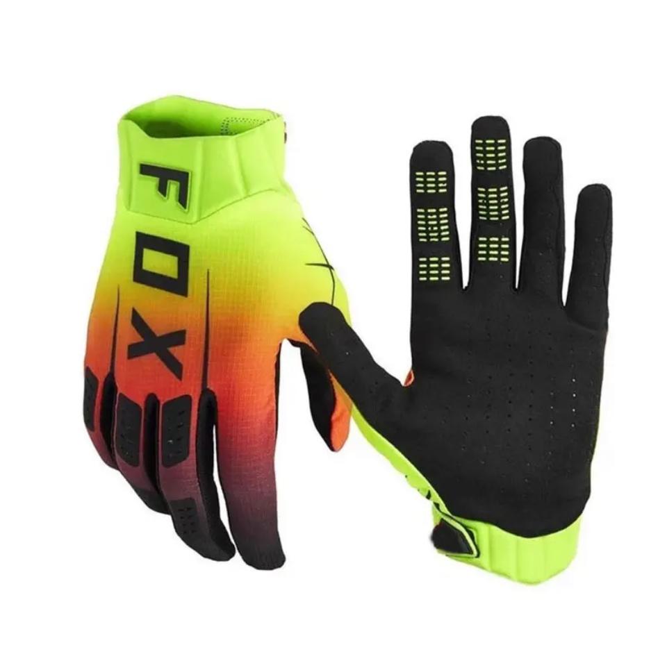 Moto rukavice Fox neonové