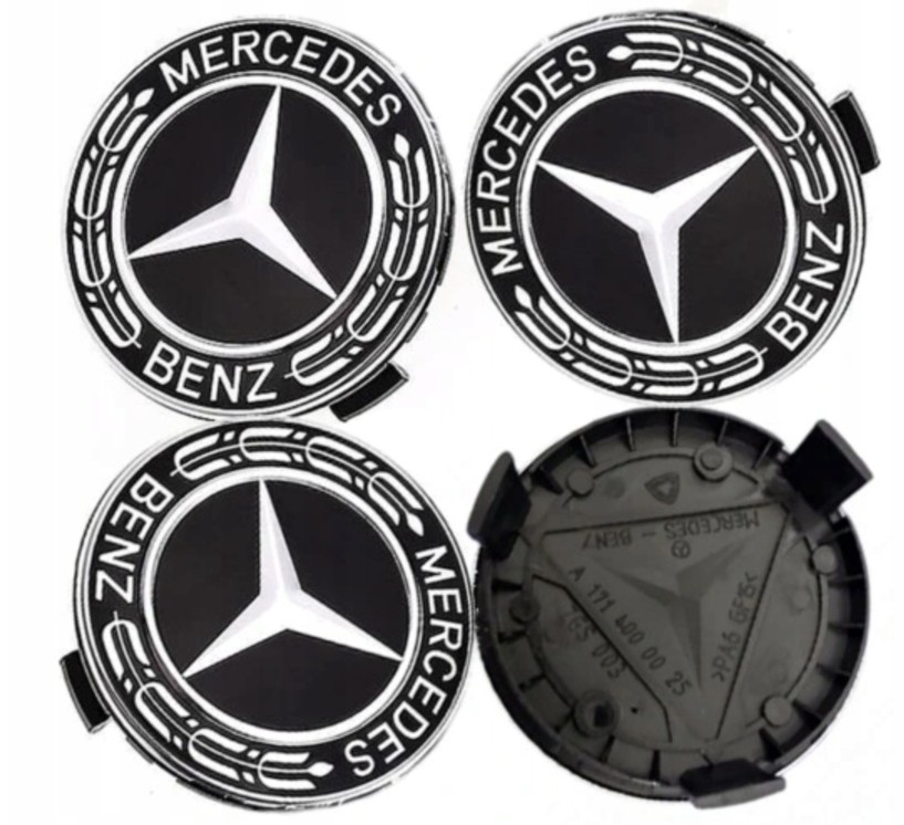 Sada středových krytů litých kol Mercedes 75mm