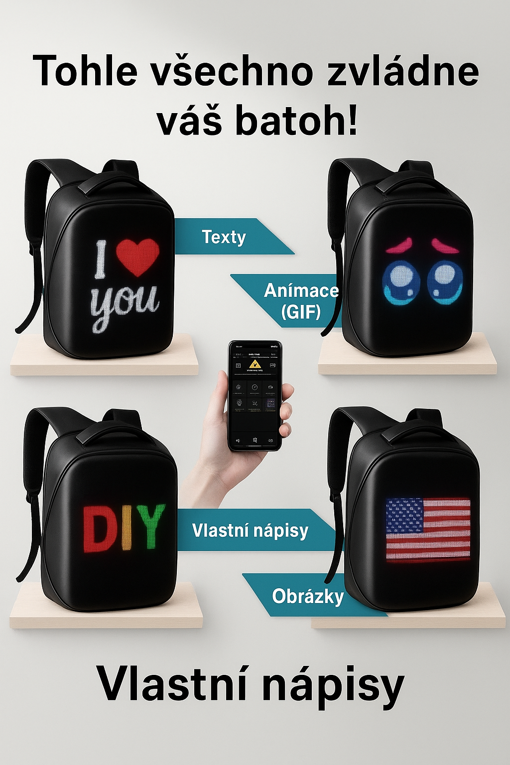Batoh s LCD obrazovkou