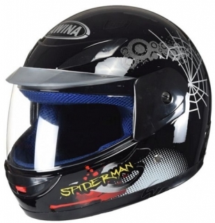 Dětská moto přilba Spiderman black 47-48cm