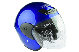 Otevřená moto helma Awina modrá