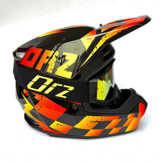 Cross helma orange ORZ v setu s brýlemi
