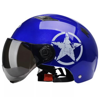 Retro helma STAR - blue