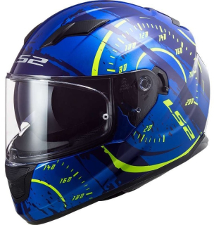 Moto helma integrální LS2 FF320 Stream Evo Tacho Blue-Yellow