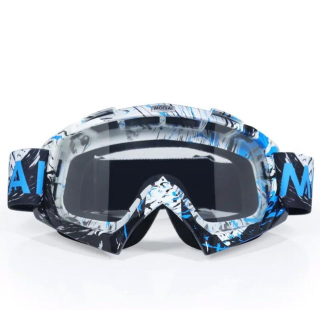 Brýle pro motokros modro-bílé
