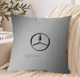 Polštářek Mercedes Benz 30x30cm šedý