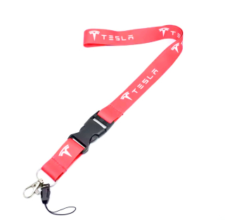 Klíčenka Tesla červená
