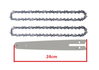 Náhradní řetězy a lišta pro pilu na větve 8"