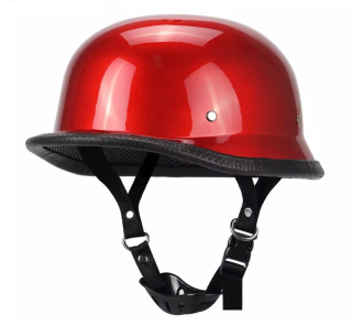 Moto helma retro německá červená