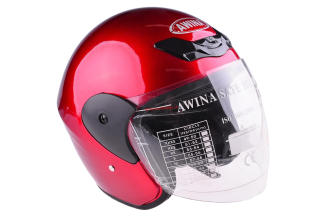 Otevřená moto helma Awina červená